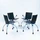 Postmodern metal leather chair by Boonzaaijer Mazairac, 1980s, Netherlands