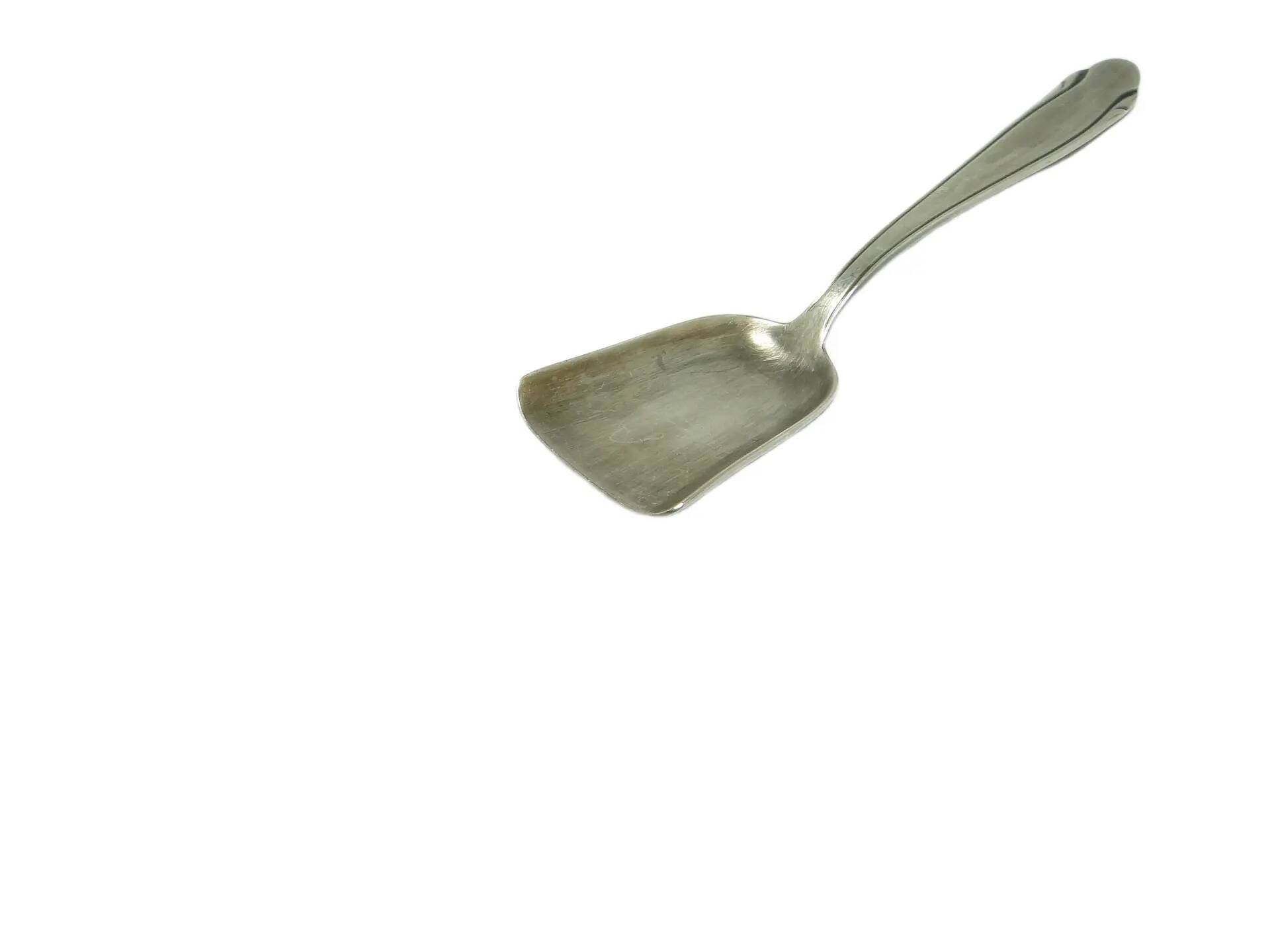 Sugar spoon, Art Deco, silver-plated brass, Sweden, 1950s.