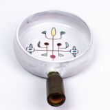 Jean Rivier (1915-2017) – Enamelled ceramic pan with geometric decoration
