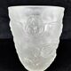 Vase "Cherubs" vintage glass pressed