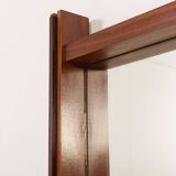 Italian mid century XL teak mirror, 1970s