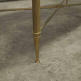 Table basse en marbre et piétement en laiton hauteur 46 cm