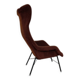 Original design fiberglass wing chair by Miroslav Navratil, 1970s