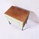 Small vintage drawer unit / bedside table with white drawers