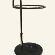 Grey lacquered metal designer umbrella stand, 1980s