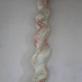 Grand antique Italian sculptural pedestal from the 18th century in twisted barley wood.