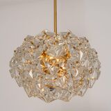 Chandelier, Brass and Crystal Glass by Kinkeldey, Germany, 1970s