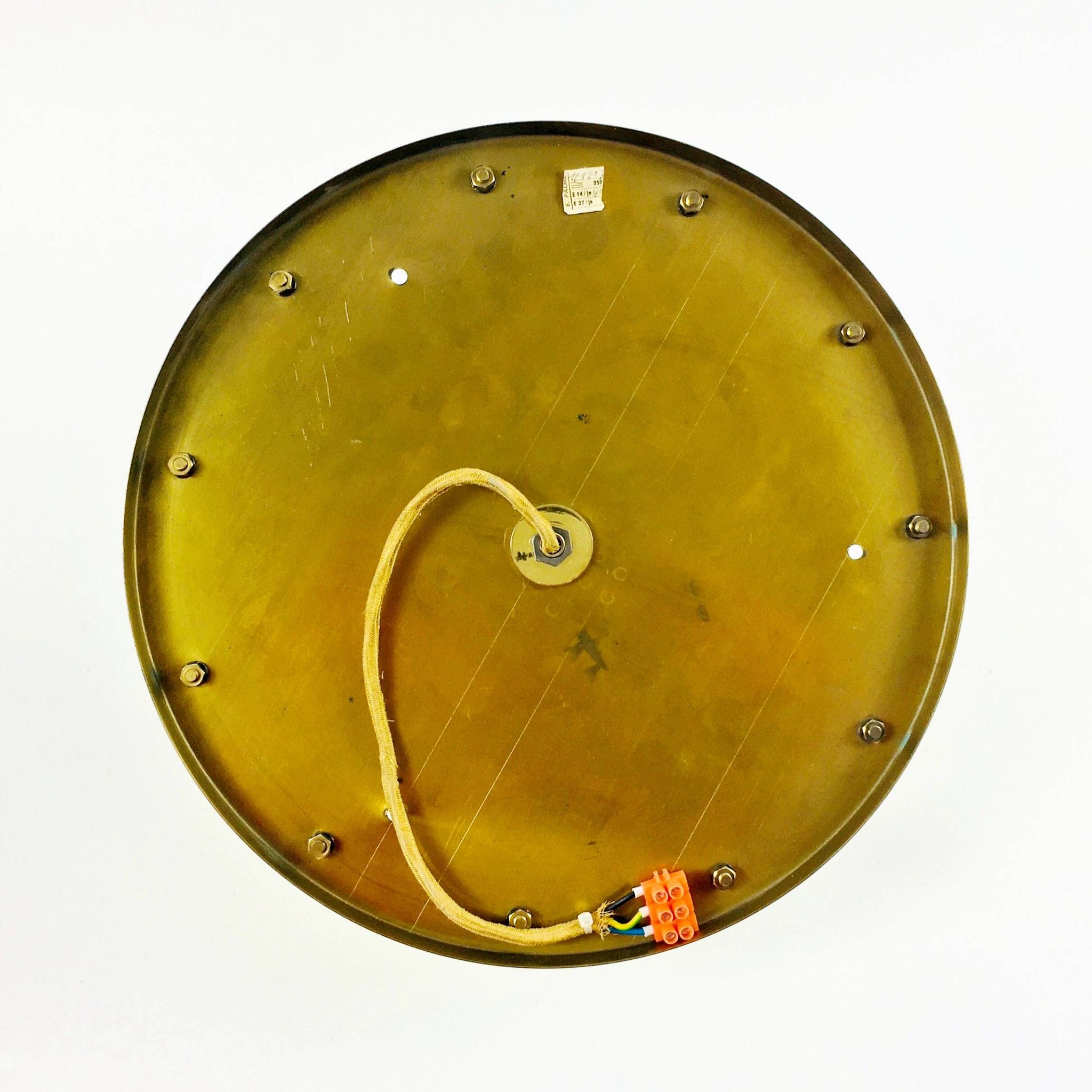 Large Mid-Century Murano Glass & Brass Flower Ceiling Light by Ernst Palme, Germany, 1960s/70s