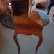 Brown mahogany secretary desk with marquetry