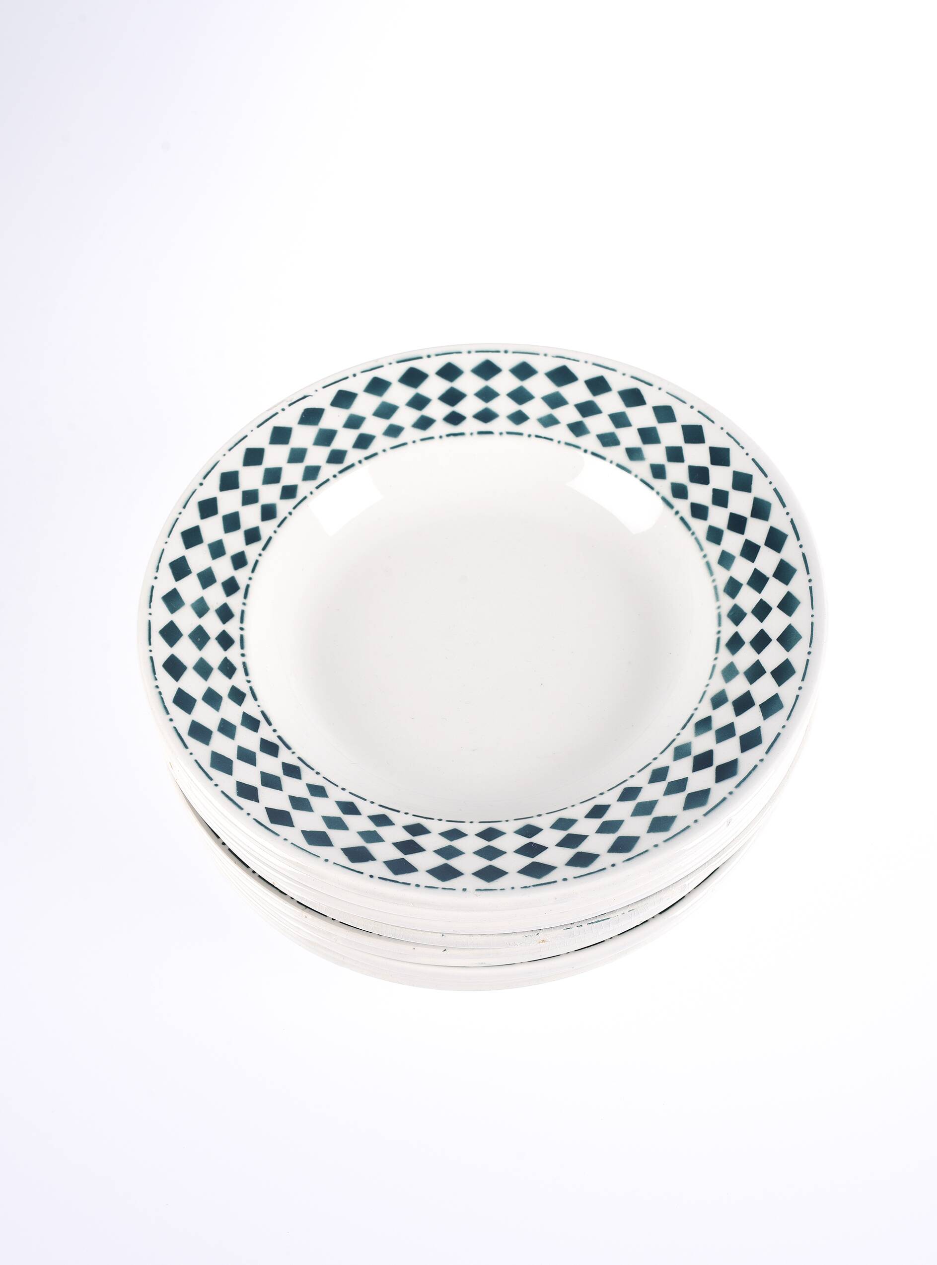 Set of 10 Moulin des Loups and Hamage Orchies diamond plates