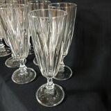 8 antique champagne flutes