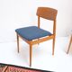 Set of 4 vintage chairs, 1960s–70s retro style, reupholstered.