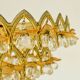 Vintage Murano glass chandelier with 58 fruits – gold metal