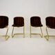 Midcentury set of four dining chairs, italy, 1970s