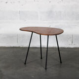 Coffee table beans wood and vintage metal