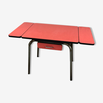 Red formica table