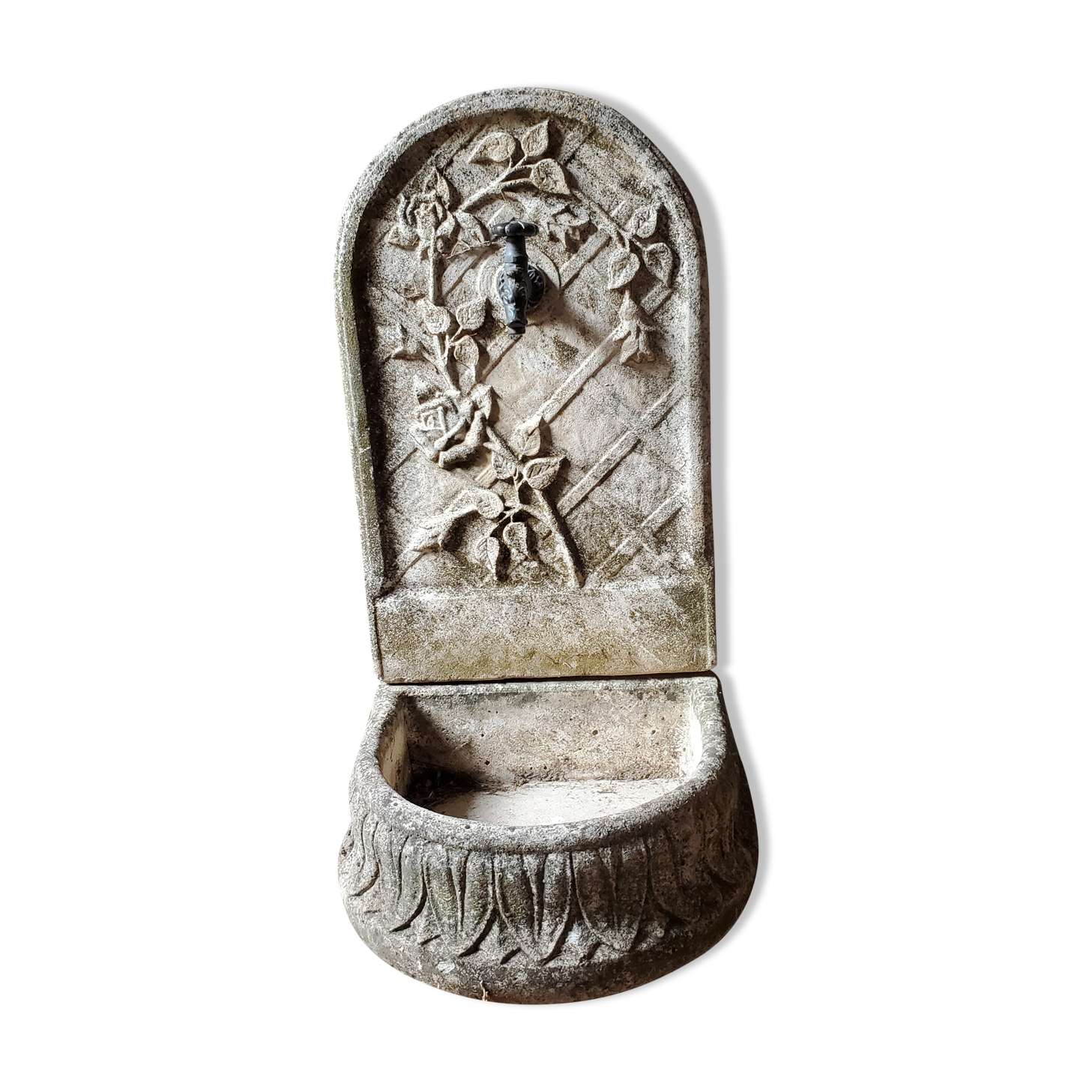 Reconstituted stone fountain