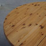 Large Danish mid-century modern dining table in pine, Tage Poulsen, 1970s.