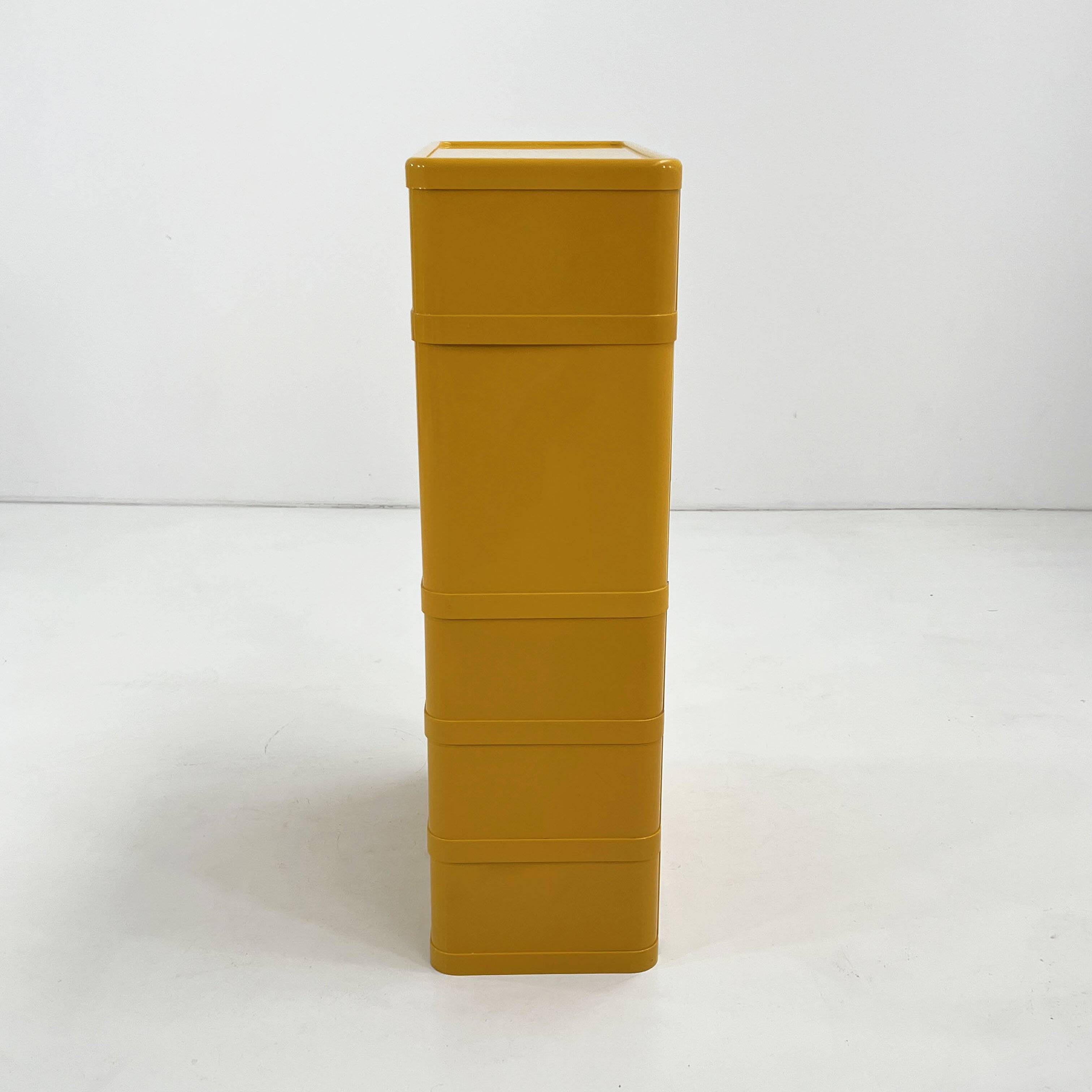 Yellow cabinet model “4964” by Olaf Von Bohr for Kartell, 1970
