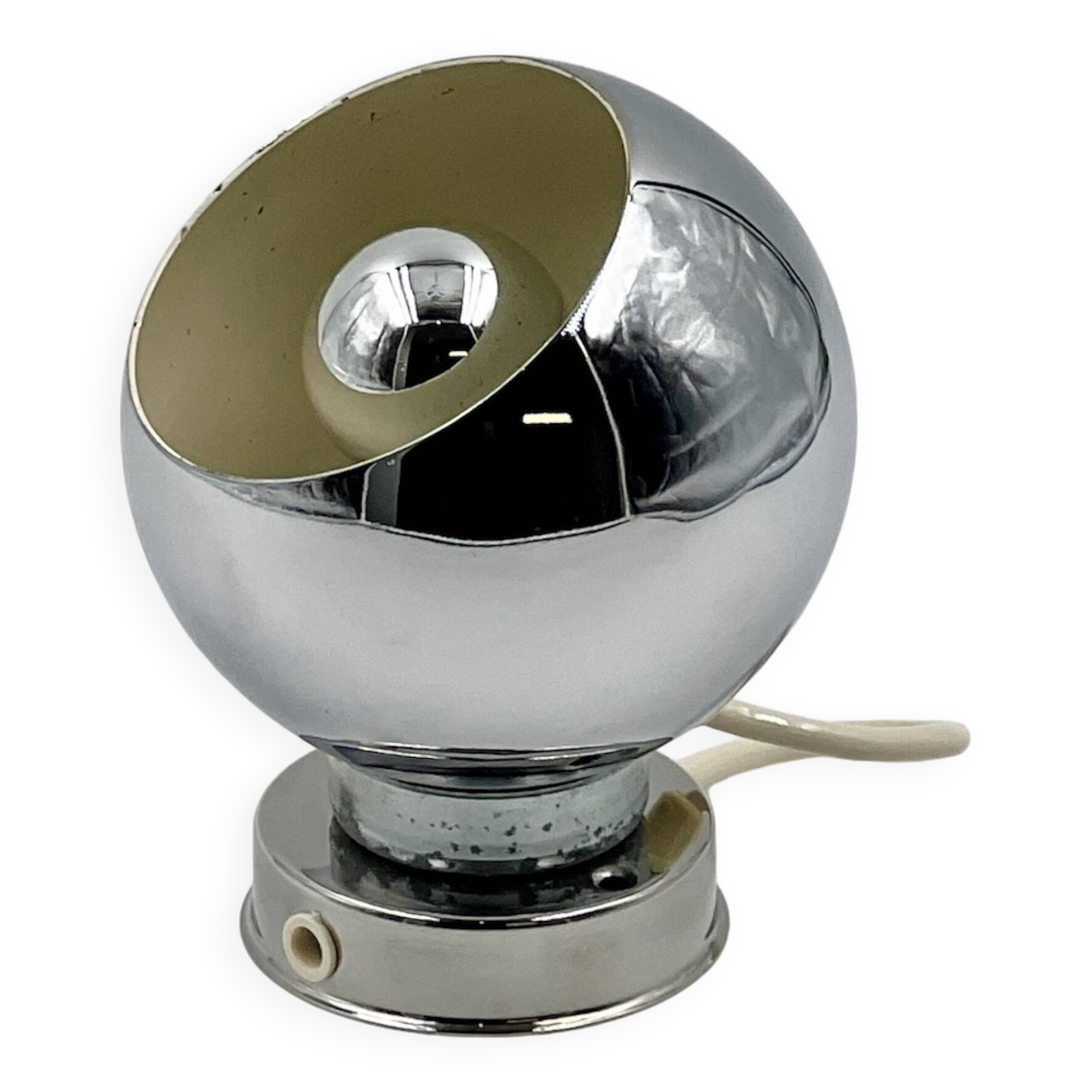 Vintage 'Eyeball' Lamp Reggiani in Chrome Metal, 1960s