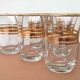 Six glasses of vintage alcohol cups