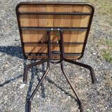 Teak and wrought iron bistro table