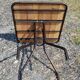 Bistro table in teak and wrought iron