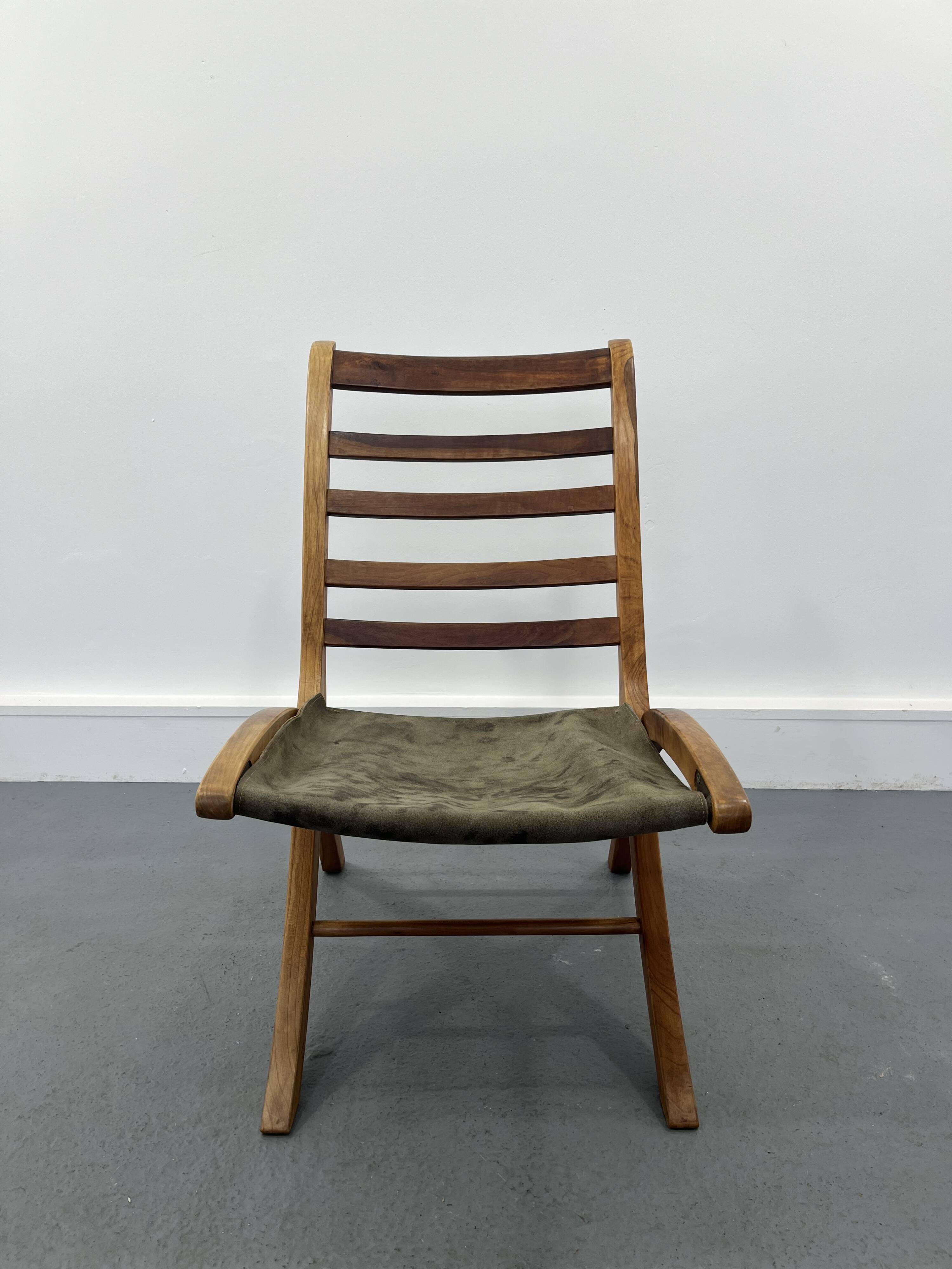 Leather vintage armchair, 1970s