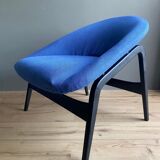 Fauteuil de salon bleu, modèle Columbus, Hartmut Lohmeyer pour Artifort, années 1950