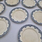 Set of 11 Dessert Plates Ter De Fer Salins Rivoli Model