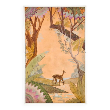 Peinture sur panneau Art Déco signé P. Tavitian, années 1930