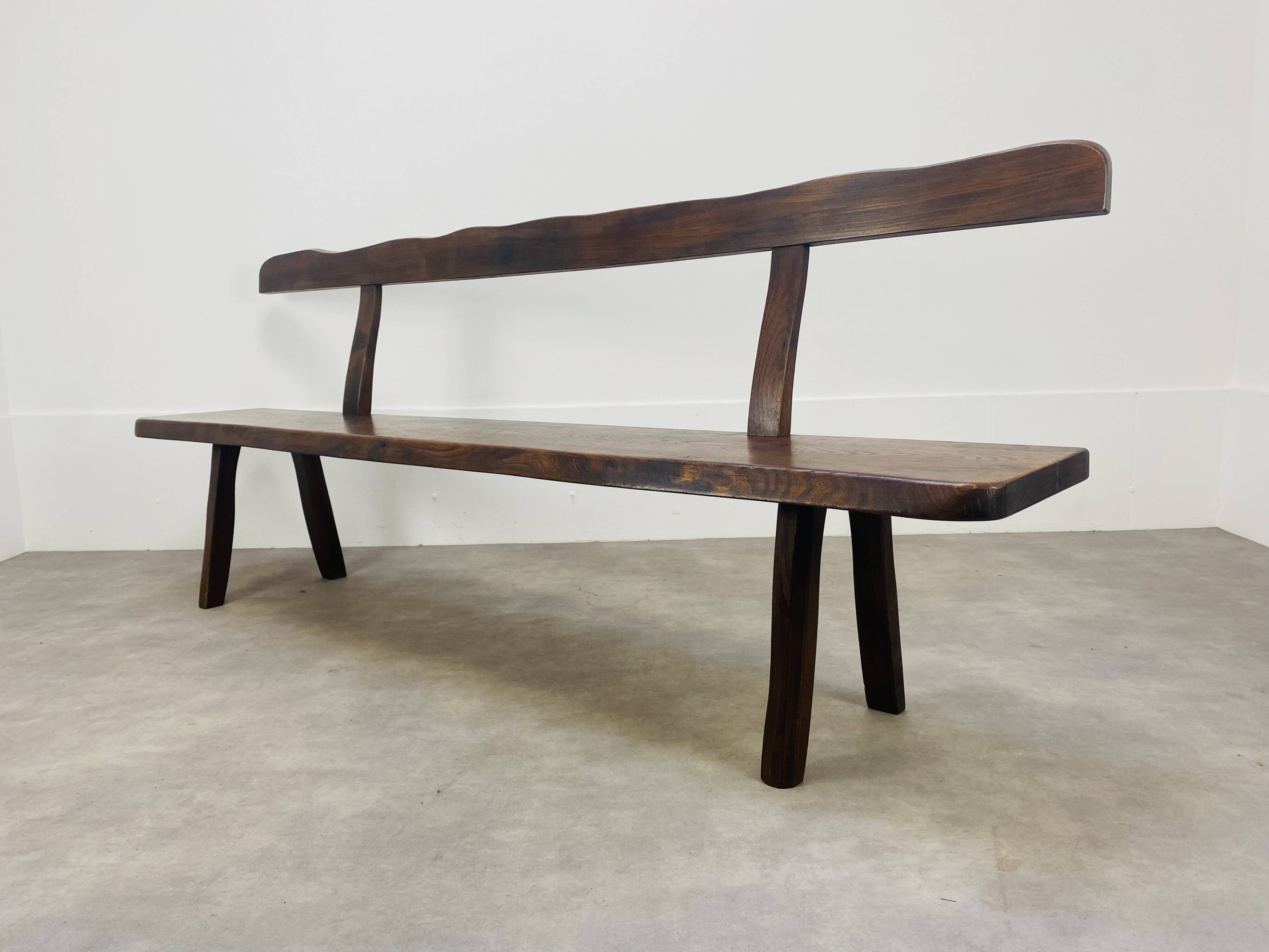 Brutalist elm bench by Aranjou