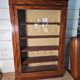 Late 19th century mahogany shop display cabinet.