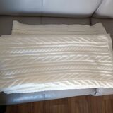 Hand-knitted wool blanket or plaid