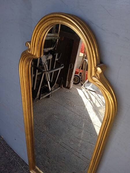 Gilded wood mirror from the 1960s - 100cm