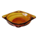 Vintage amber Duralex ashtray from the 1970s.