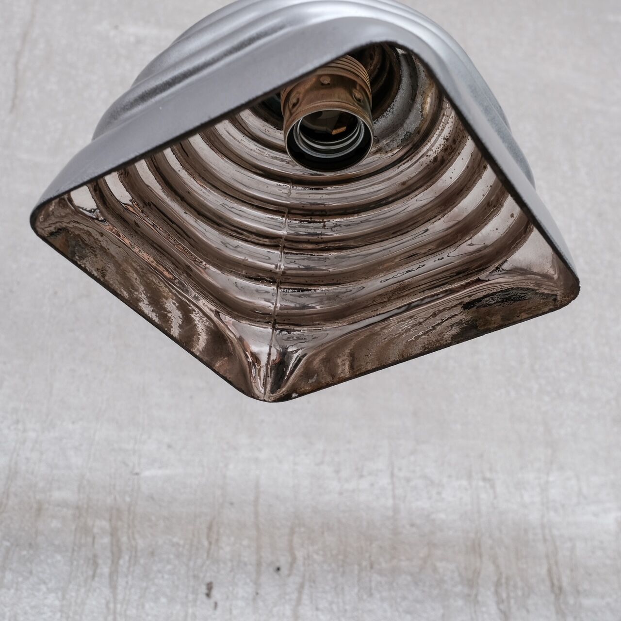 Antique mercury glass french pendant light