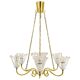 Emil Stejnar brass chandelier from the mid-century, Rupert Nikoll Vienna, Austria, 1950s.