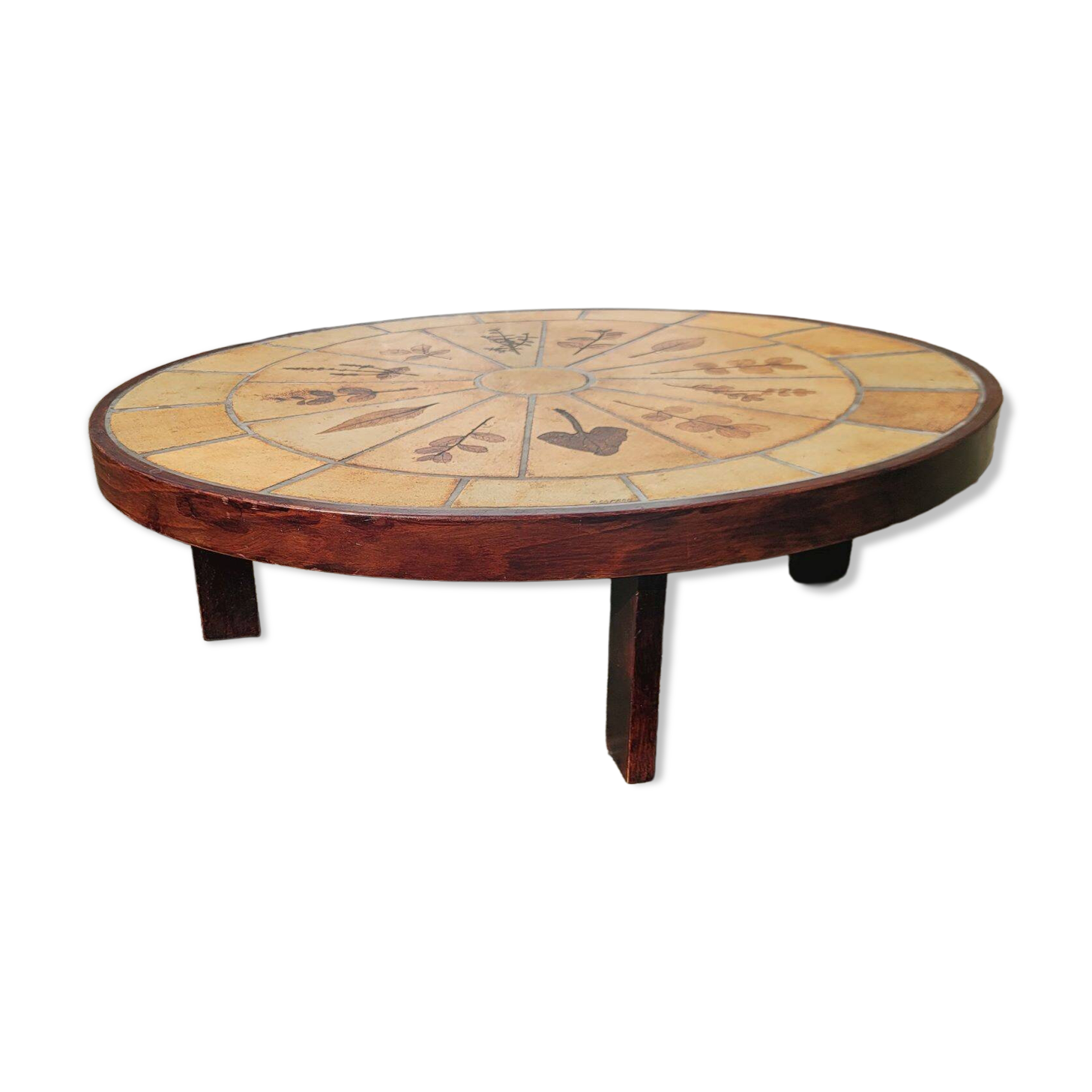 "Herbarium" model coffee table by Roger Capron for Vallauris