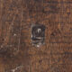 Brutalist solid oak bench / console 1950