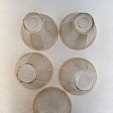 Set of five tulips in vintage gold glasses dimension: height -14cm- D top -6cm - D bottom-14cm,5cm-
