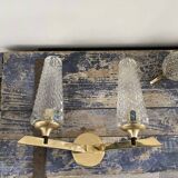 Paire d’appliques doubles dorées