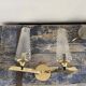Pair of double gilded wall lights