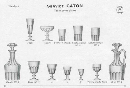 Saint louis caton 4 crystal champagne flutes - 18.5 cm