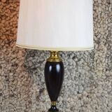 Paire de lampes laquées noires