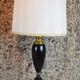 Pair of black lacquered lamps