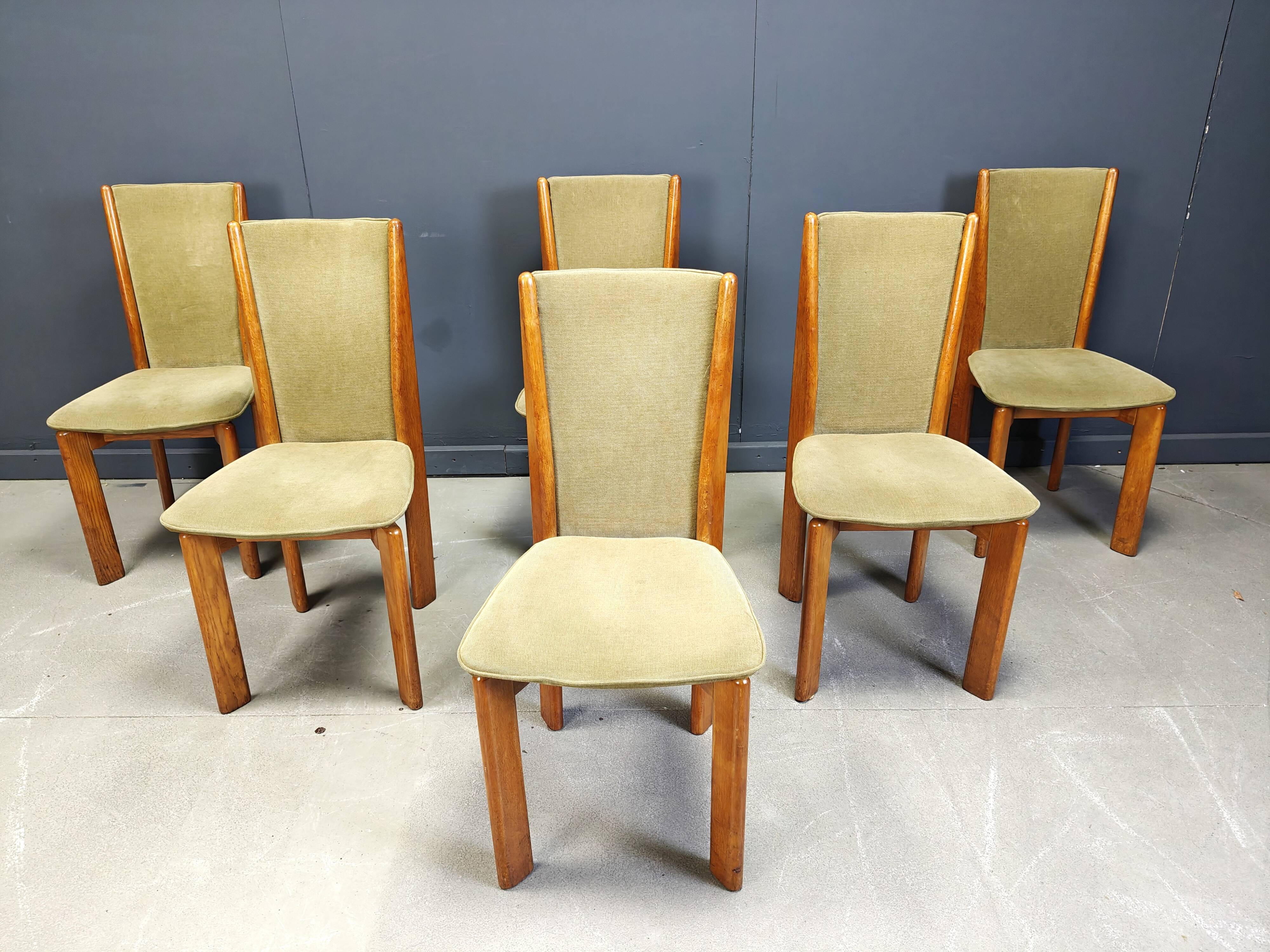 Vintage danish dining chairs set of 6 - 1970s