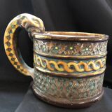 Roy Gralon pitcher by René Quillivic (1879-1969) Henriot Quimper earthenware work from the 60s