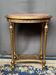 French Louis XVI style giltwood table. Marble top. Late 19th century.