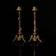 Pair of tripod candlesticks by Paul-Auguste Gagné (19th century)